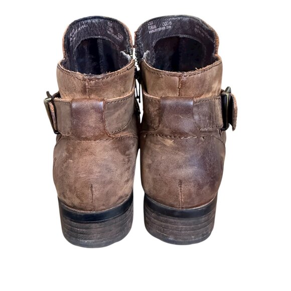 Born Trinculo distressed brown leather ankle boots women's size 6.5M - Picture 5 of 12